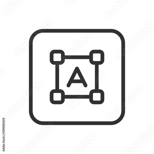 Touch type, text, edit. Design and design tools icons. Modern, simple flat vector illustration for web site or mobile app