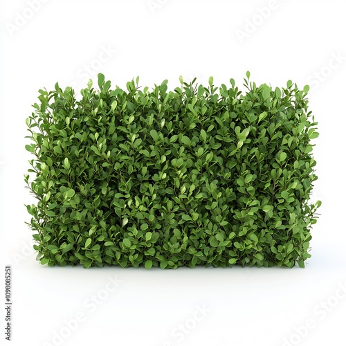 Luxuriant Green Hedge Bush Forming Natural Wall Background