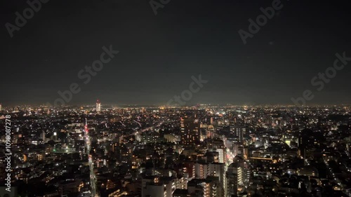 Wallpaper Mural 東京都・世田谷区の高層ビルから見下ろす東京の夜景 Torontodigital.ca