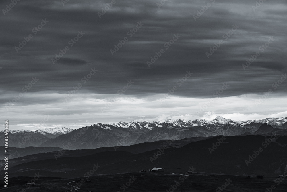 Fototapeta premium Panoramic view of the Dolomites in Italy.