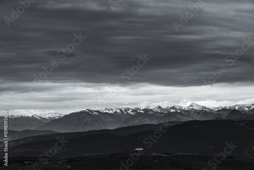 Panoramic view of the Dolomites in Italy.