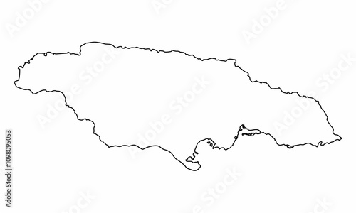 Jamaica outline map