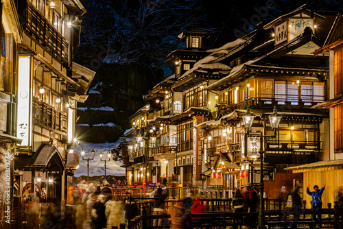 山形県　銀山温泉・ライトアップ
