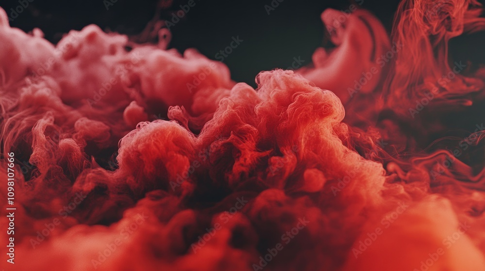 Fototapeta premium Crimson Abstract: A Study in Red Ink