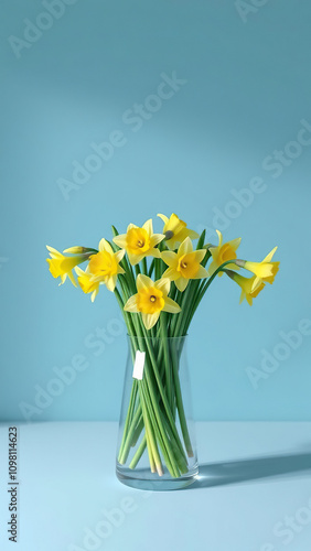 Wallpaper Mural A bundle of fresh-cut daffodil stems arranged in a vase, vases, yellow flowers, fresh daffodils, spring arrangements Torontodigital.ca