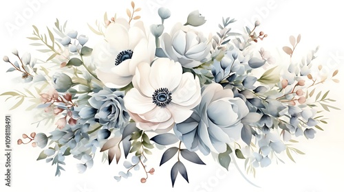 A beautiful floral arrangement featuring soft colors and delicate blossoms.