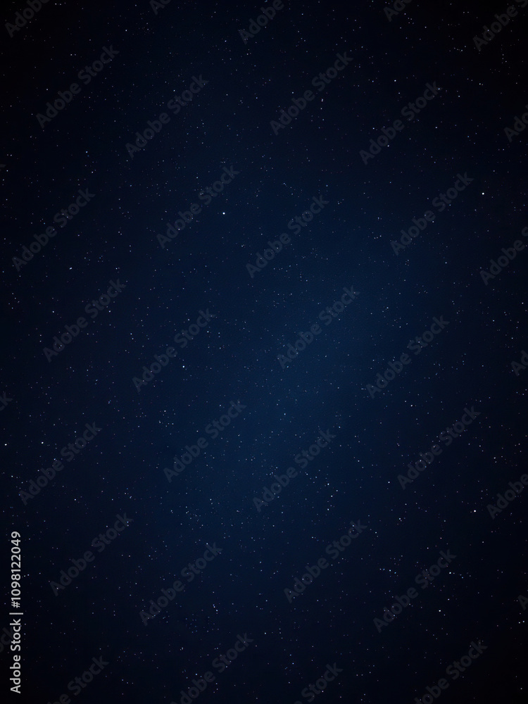 Fototapeta premium Deep blue night sky with sparkling stars on a black background, darkness, milky way, vastness