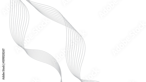 Wavy line white abstract background