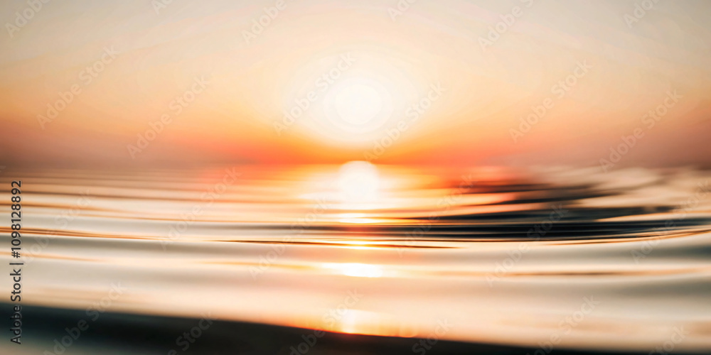 Fototapeta premium a soft organic light texture that resembles wat. A serene close-up view of shimmering water waves reflecting light, creating a tranquil and calming at