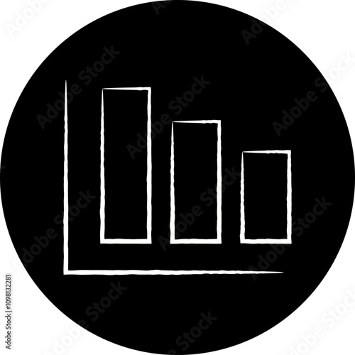 Stats icon single line vector