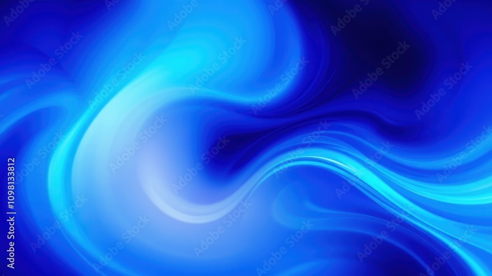 Naklejka premium Abstract Blue Swirling Design with Light and Dark Hues