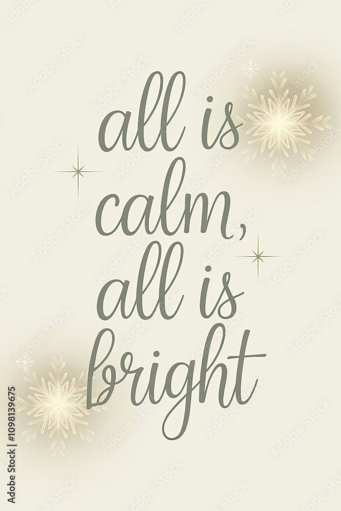 Obraz premium Inspirational quote about calmness and brightness during a peaceful moment