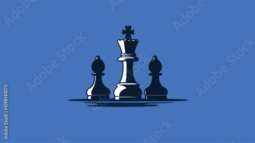 Chess Icons Game Portraits and Intellect in Action Figurines for intellectual game, colorful chess icons Art & Illustration