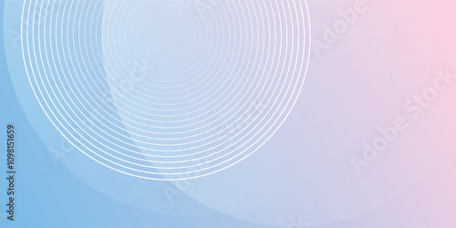 Abstract white glowing geometric lines on gray background. Modern shiny blue circle lines pattern. Futuristic technology concept. Suit for cover, poster