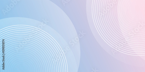 Abstract white glowing geometric lines on gray background. Modern shiny blue circle lines pattern. Futuristic technology concept. Suit for cover, poster