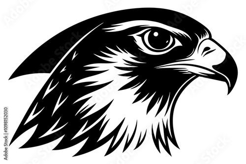 falcon head silhouette vector illustration,falcon head vector silhouette, eagle head icon,Falcon head very simple traditional tattoo flash styles illustration,peregrine falcon bird silhouette.