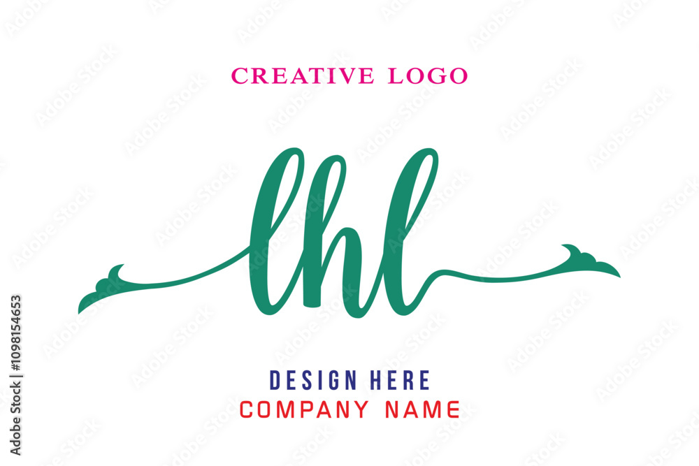 Obraz premium LHL lettering logo is simple, easy to understand and authoritative