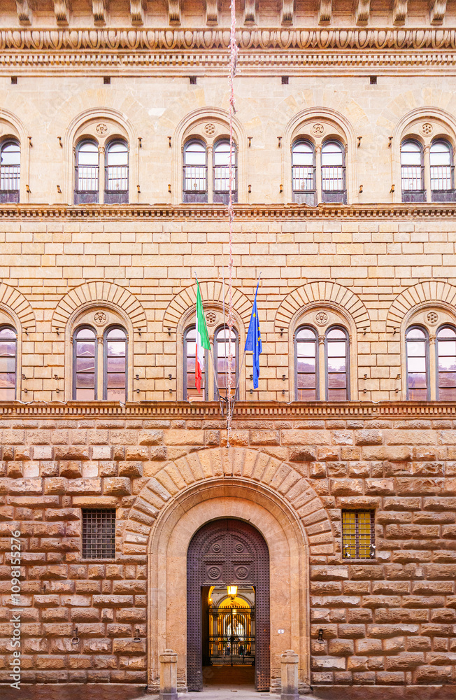 Obraz premium Main facade of the Medici Riccardi palace.