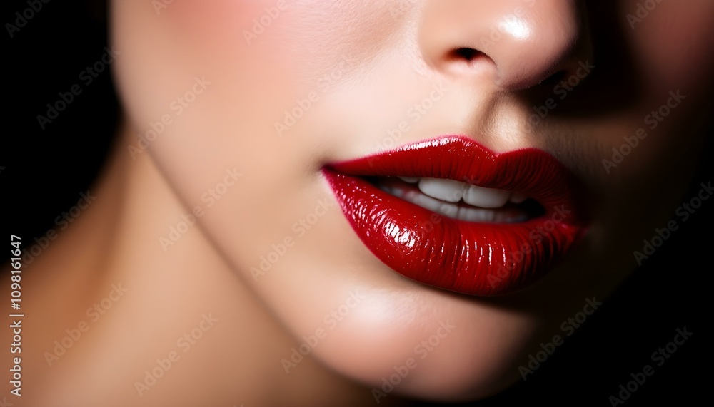 Fototapeta premium close up lips of woman