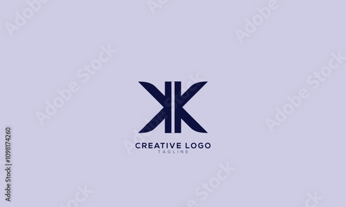 KK KIK Abstract initial monogram letter alphabet logo design photo