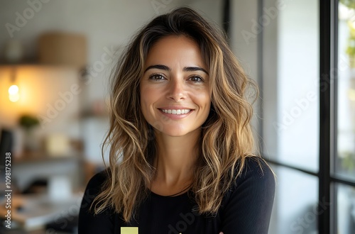 Free Download business person smiling and working for success - GFXLoad