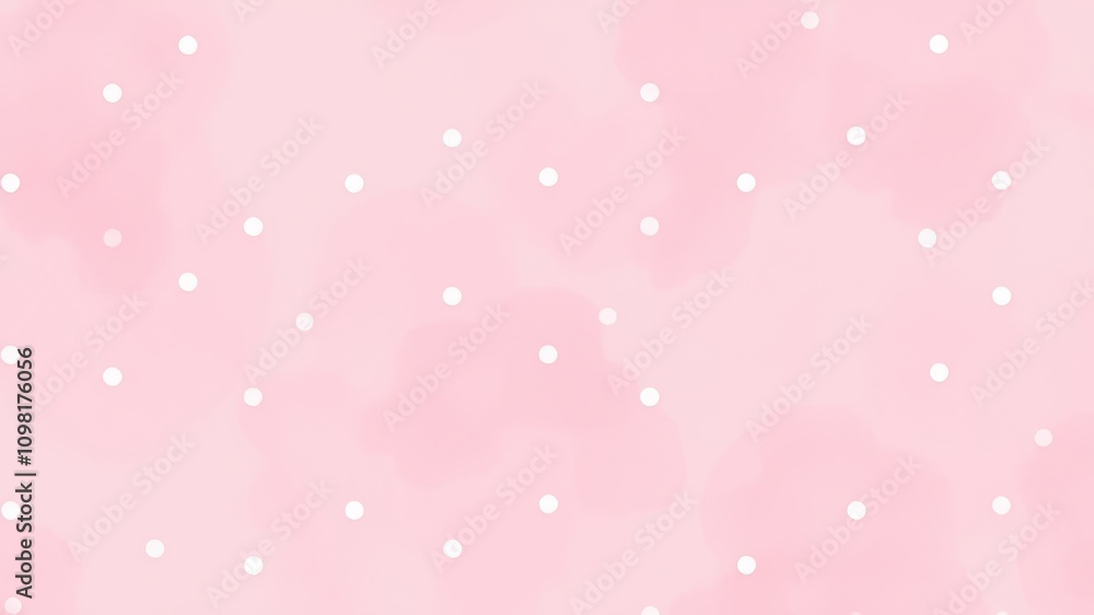 Fototapeta premium Abstract Pastel Pink Background with Scattered White Dots