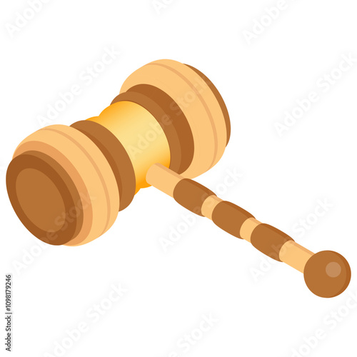 Isometric Gavel Icon