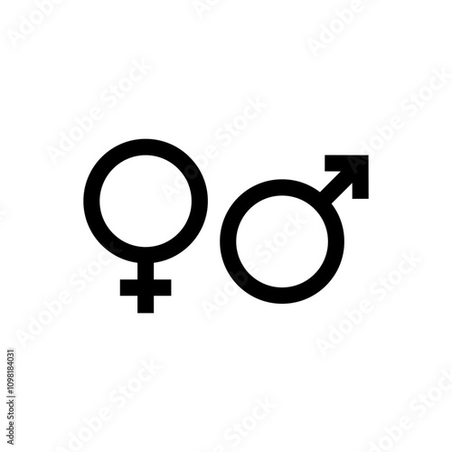 Sex symbol icon logo template design illustration.
