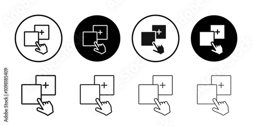Drag and drop icon Symbol mark in filled style