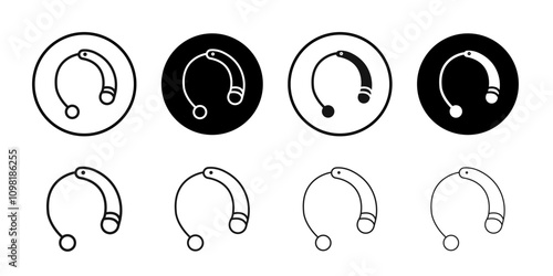 Hearing aid icon Symbol mark in filled style