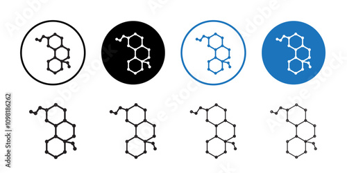 Hormones icon Symbol mark in filled style