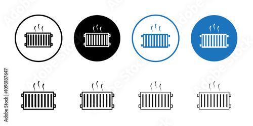 Radiator icon Symbol mark in filled style