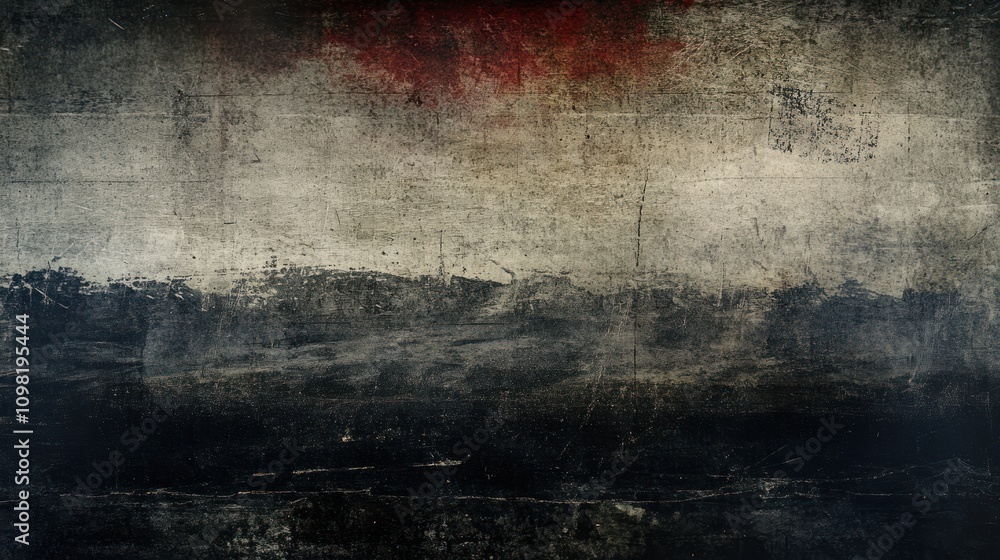 Fototapeta premium Distant Horizon: A Grunge Landscape