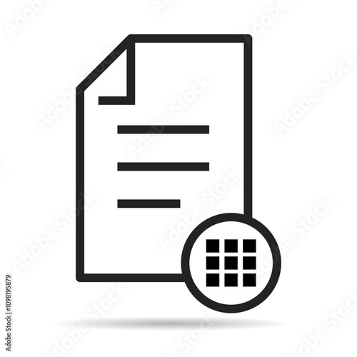 In compliance icon shadow sign, company passed inspection symbol, complete checkmark vector .