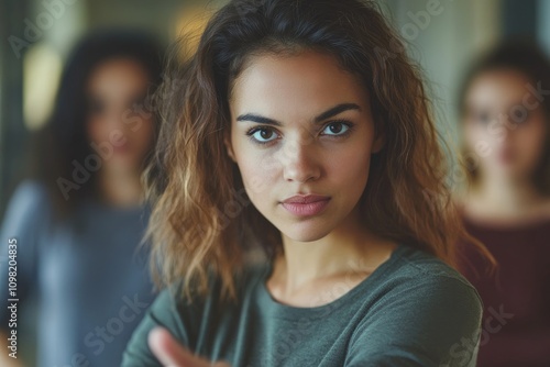 Wallpaper Mural Young woman leading dance class with serious expression Torontodigital.ca