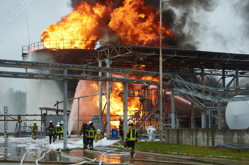 missile attack on oil factory