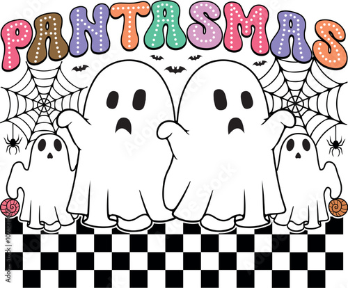 retro halloween sublimation design ,halloween ,halloween png