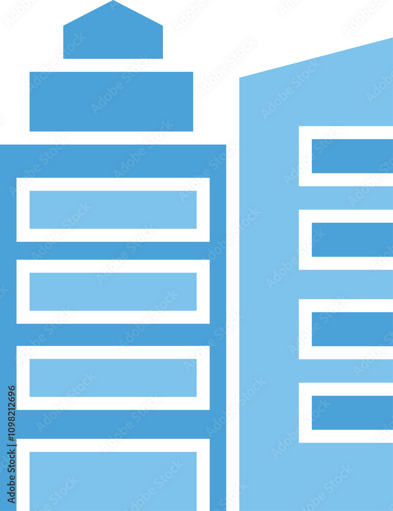 Obraz premium Building Tower Icon Illustration 