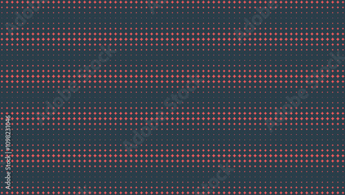 Circular Halftone Pattern Vector Interference Effect Red Black Abstract Background. Minimalist Brutalism Y2K Style Half Tone Graphics Striped Abstraction. Retro Futuristic Technology Art Illustration