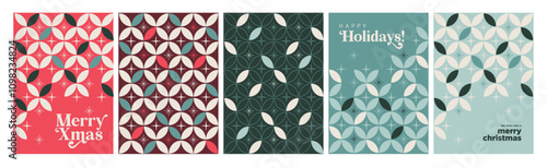 Set of illustrations on the theme of Christmas and New Year. Vector concepts for greeting card, party invitation card, website banner, social media banner, marketing material.