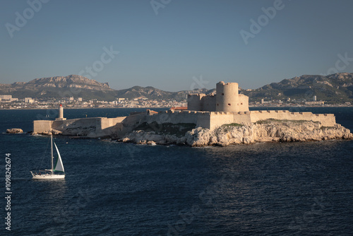The Chateau d'If and the sea near Marseille