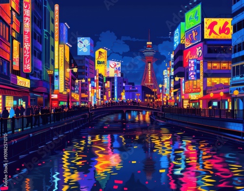 osaka neon light