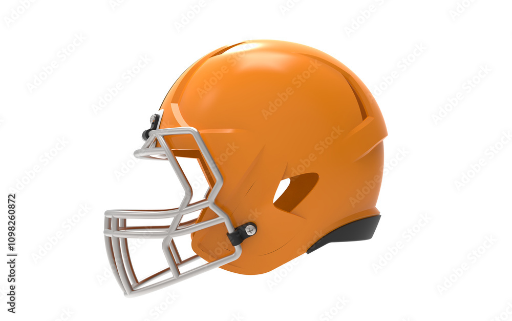 Fototapeta premium Football helmet protective isolated in transparent background