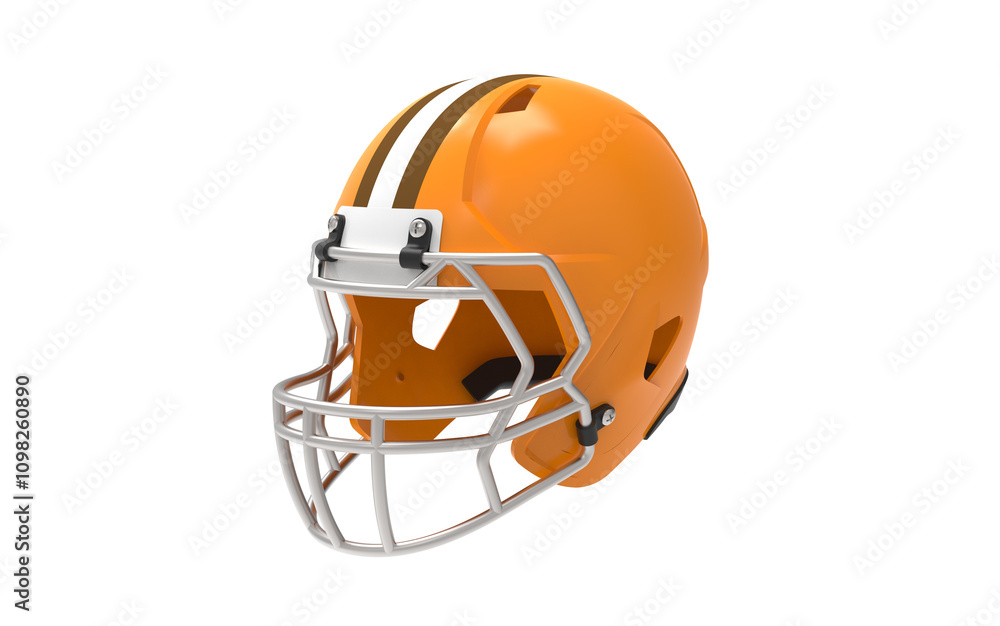 Fototapeta premium Football helmet protective isolated in transparent background
