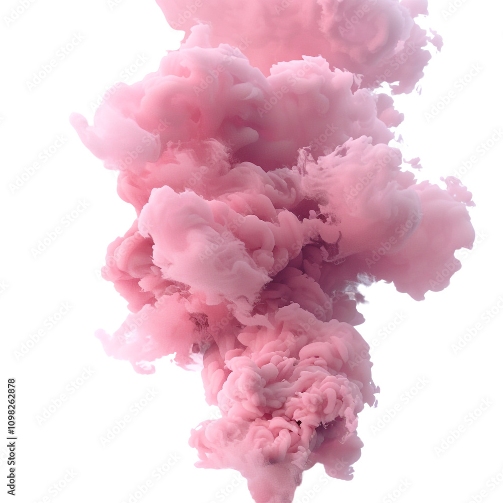 Fototapeta premium Abstract Pink Ink Cloud