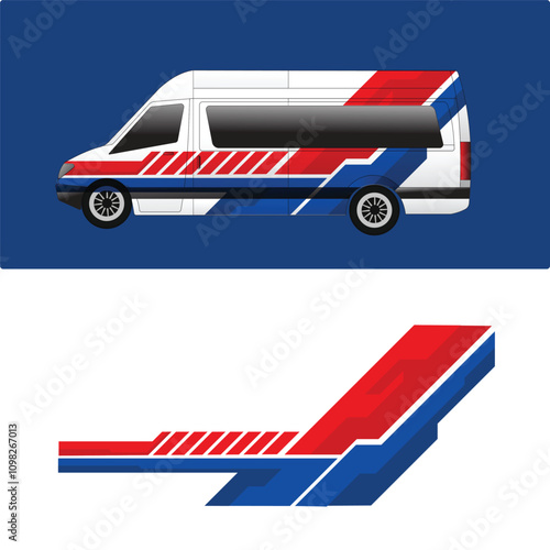 vector design decal livery van traveling.