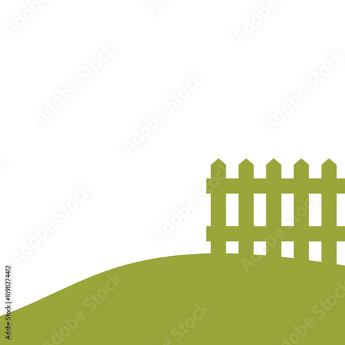 Garden Fence Silhouette