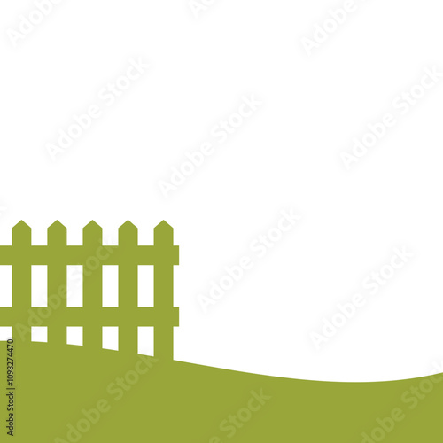 Garden Fence Silhouette