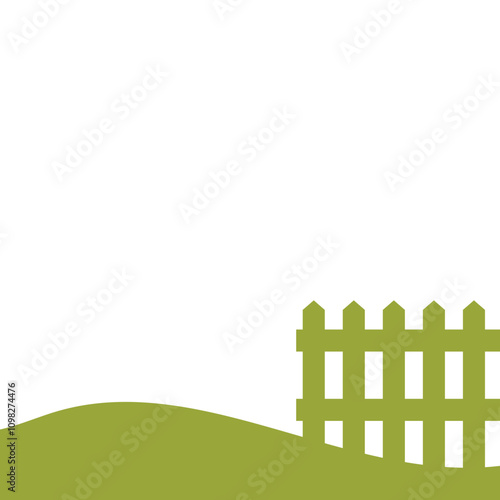 Garden Fence Silhouette