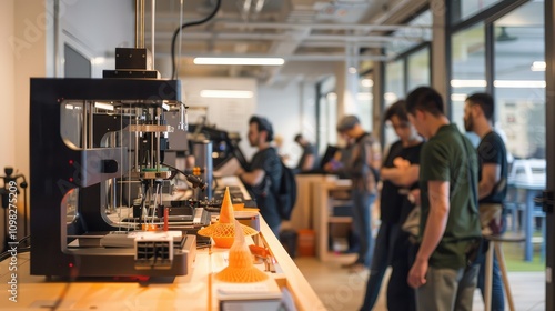 Innovative 3D Printing Workshop with Creative Team Collaboration